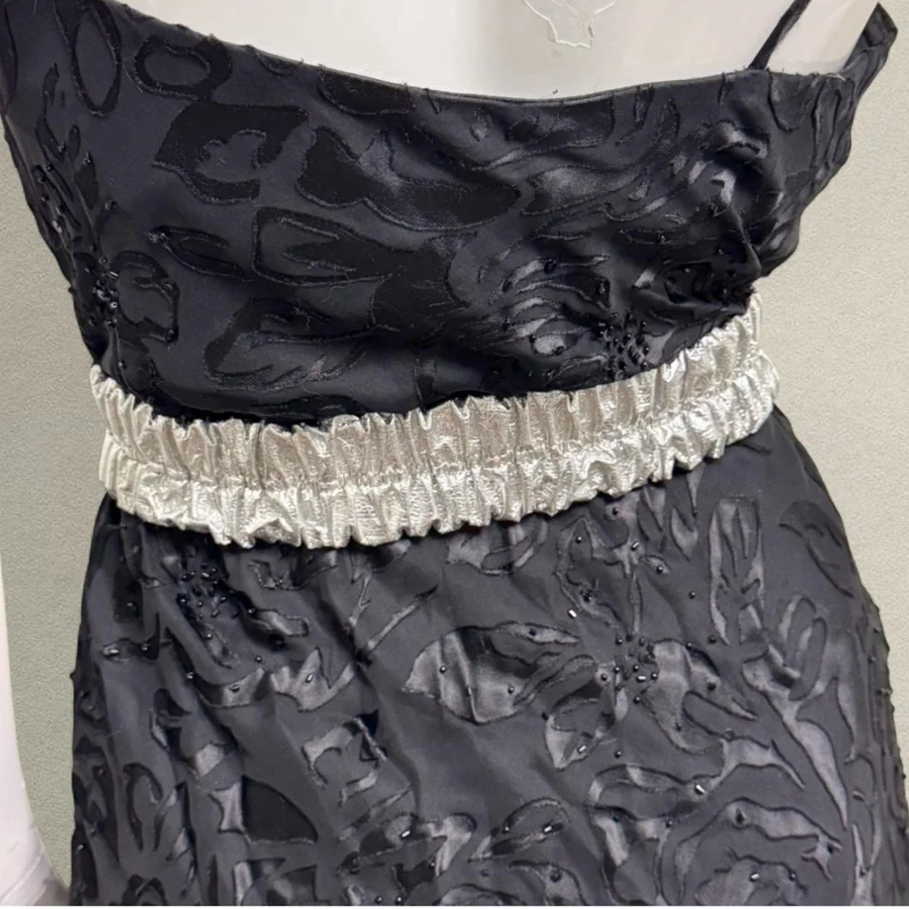 Vintage 80s Avant-Garde Silver‎ Elastic Belt